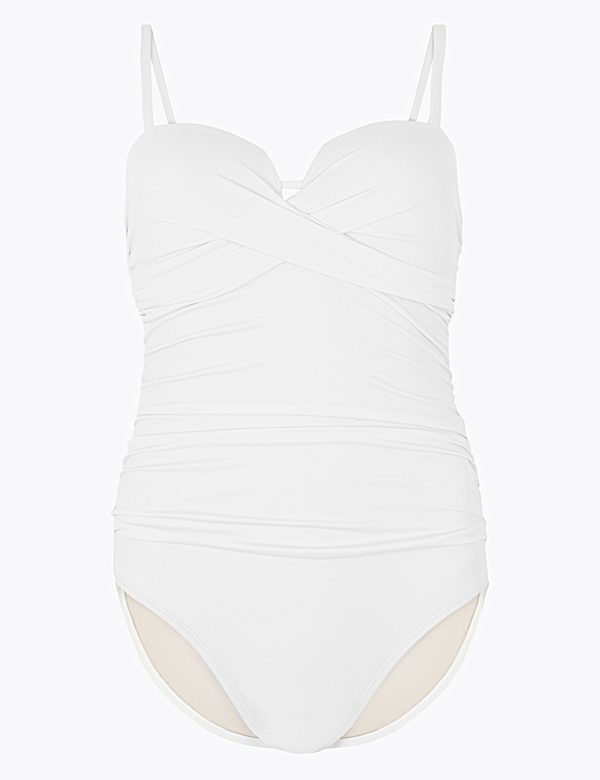 Tummy Control Wrap Bandeau Swimsuit