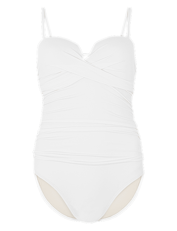 Tummy Control Wrap Bandeau Swimsuit