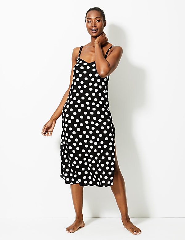Spotted Slip Beach Dress
