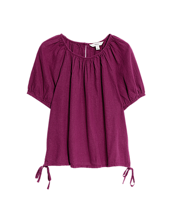 Linen Rich Drawstring T-Shirt