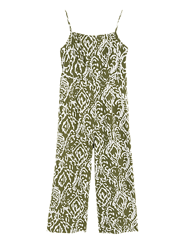 Linen Rich Printed Jumpsuit