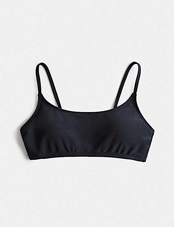 Scoop Neck Cropped Bikini Top - NZ