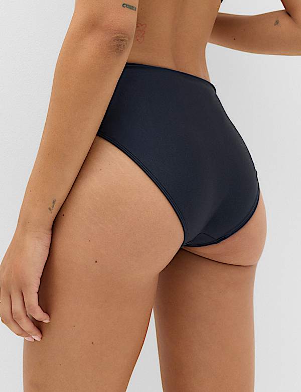 High Waisted High Leg Bikini Bottoms - NZ