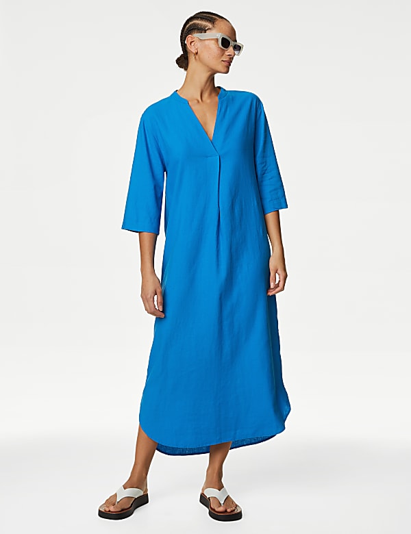Linen Rich V-Neck Tunic - IT