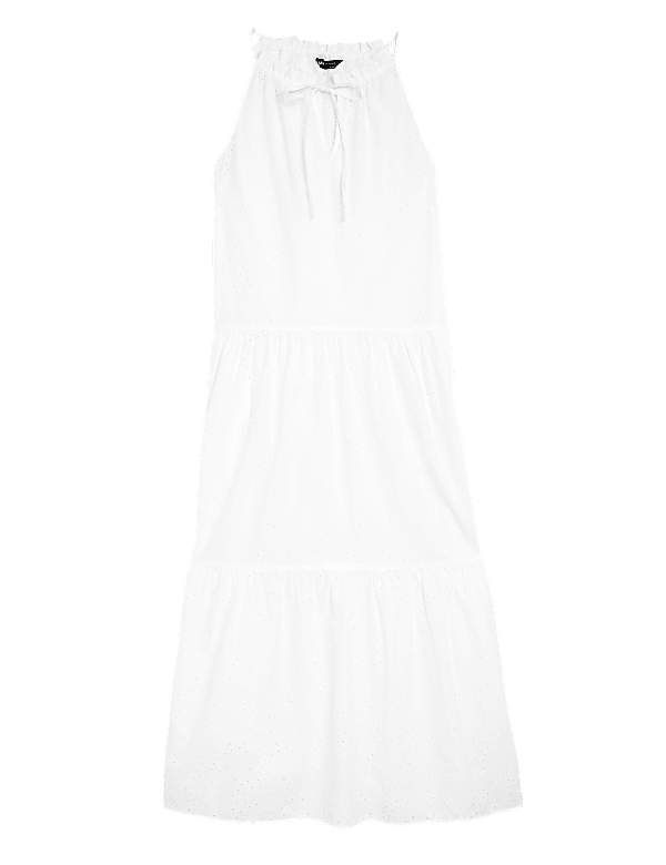 Pure Cotton Cutwork Midaxi Beach Dress