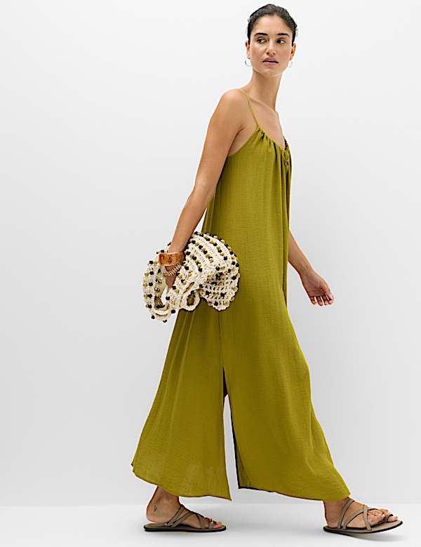 Strappy Tie Back Maxi Beach Dress
