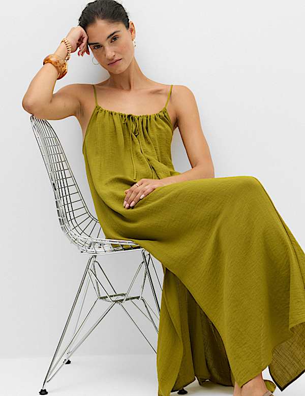 Strappy Tie Back Maxi Beach Dress