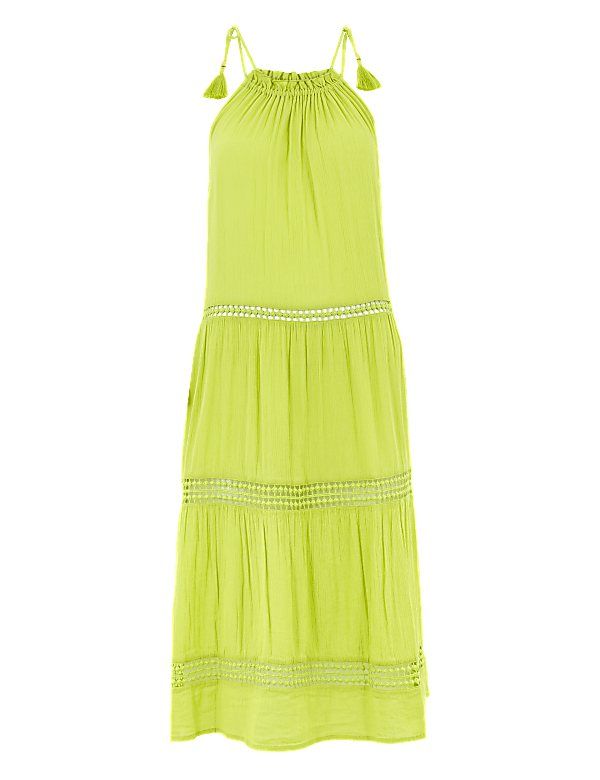 Cotton Rich Midi Slip Beach Dress