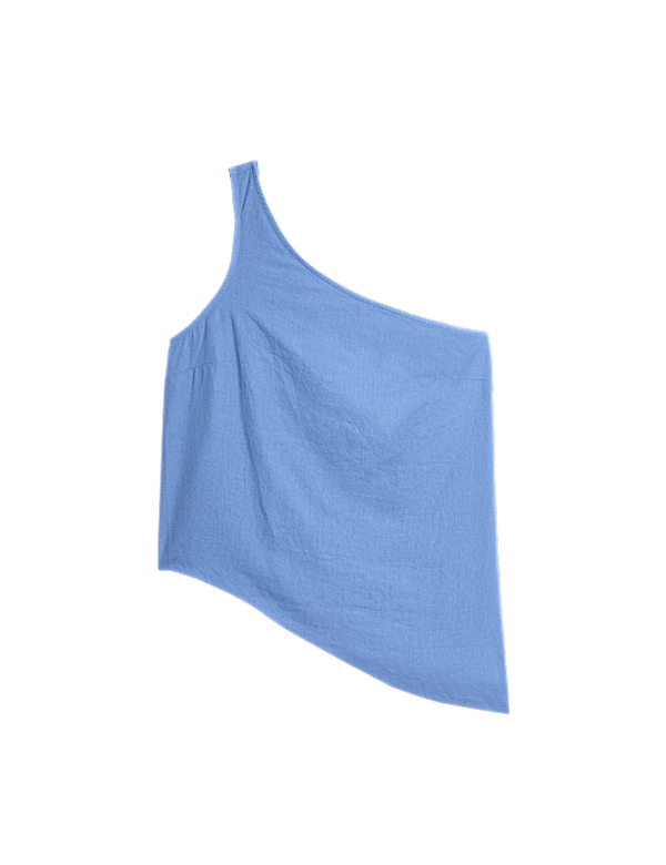 Linen Rich One Shoulder Top
