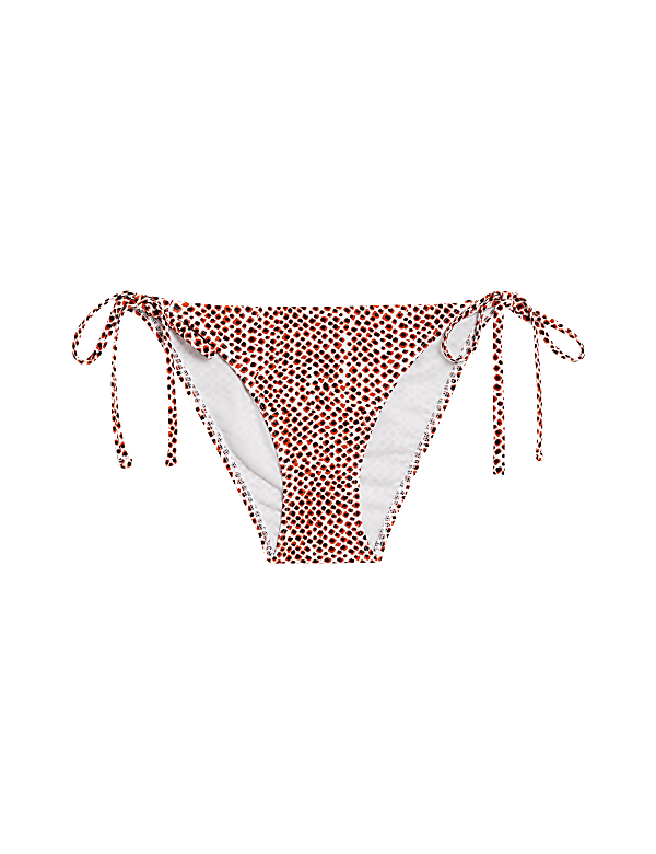 Printed Tie Side Bikini Bottoms