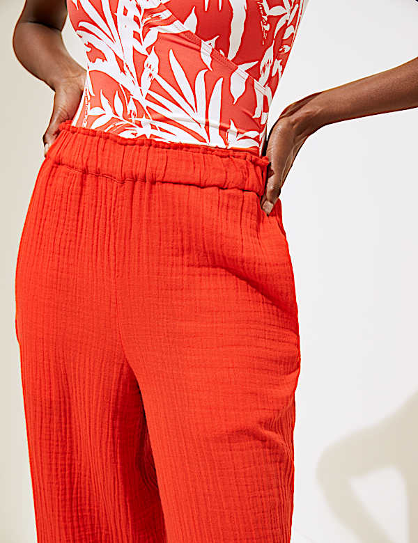 Celana Panjang Kaki Lebar Katun Murni - ID