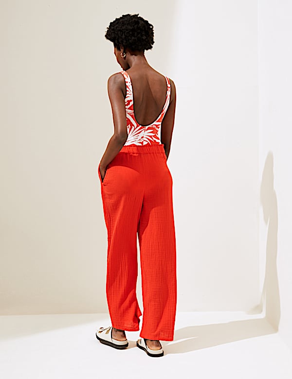 Celana Panjang Kaki Lebar Katun Murni - ID