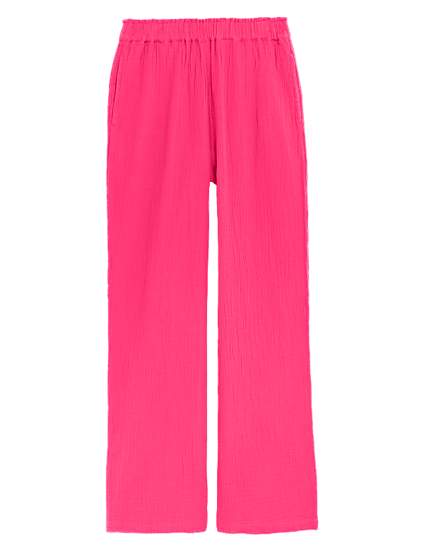 Pure Cotton Wide Leg Trousers