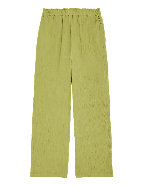 Pure Cotton Wide Leg Trousers