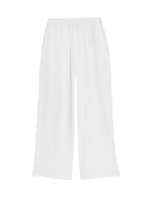 Pure Cotton Wide Leg Trousers