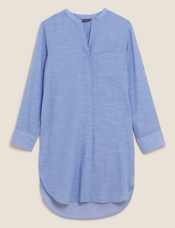 Buy Pure Cotton Longline Beach Cover Up Shirt at Marks Spencer