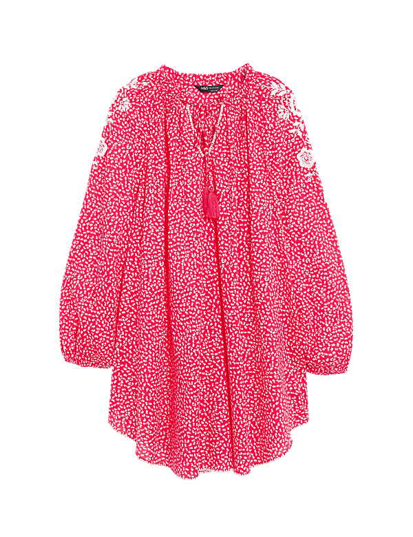 Pure Cotton Printed Beach Cover Up Kaftan