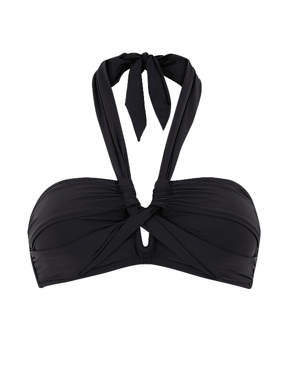 Padded Twist Halter Neck Bikini Top