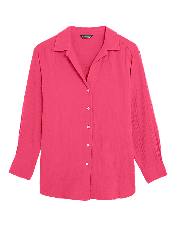 Pure Cotton Textured Beach Shirt