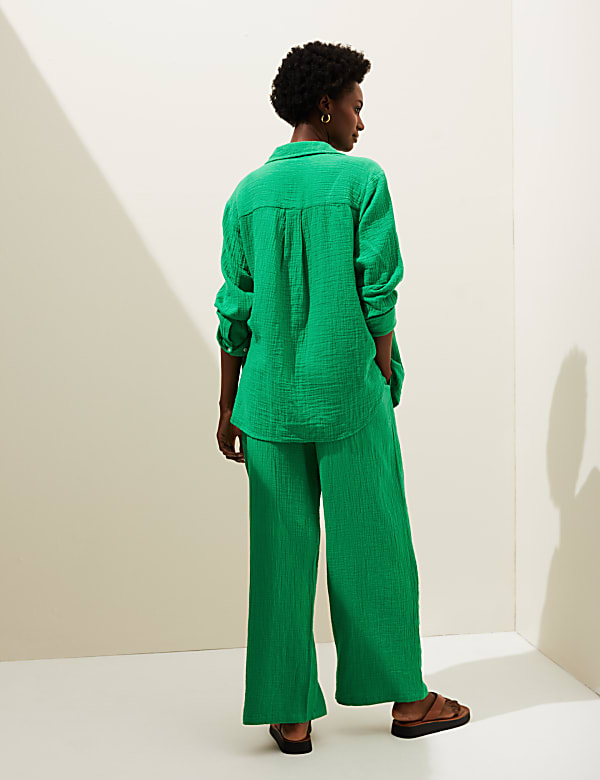 Pure Cotton Textured Beach Shirt