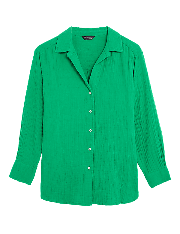 Pure Cotton Textured Beach Shirt