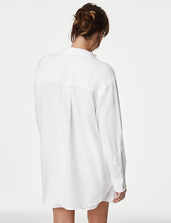 Pure Cotton Textured Beach Shirt