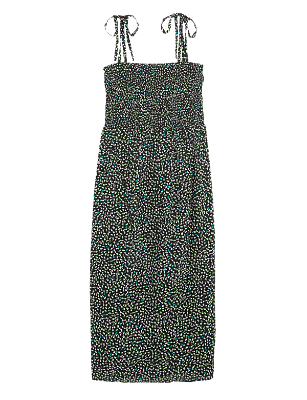 Pure Cotton Printed Midi Beach Dress