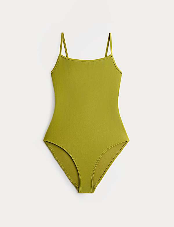 Ba&ntilde;ador de escote estilo camisola brillante - ES