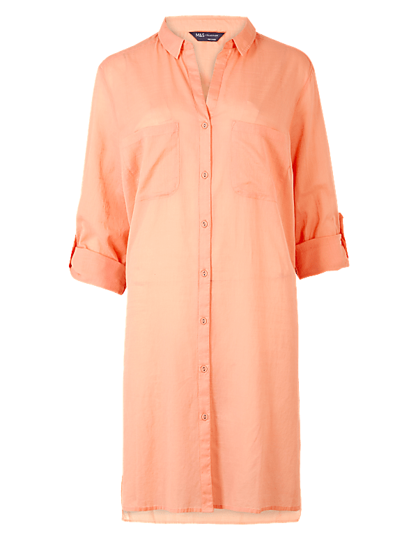 Pure Cotton Shirt Beach Dress