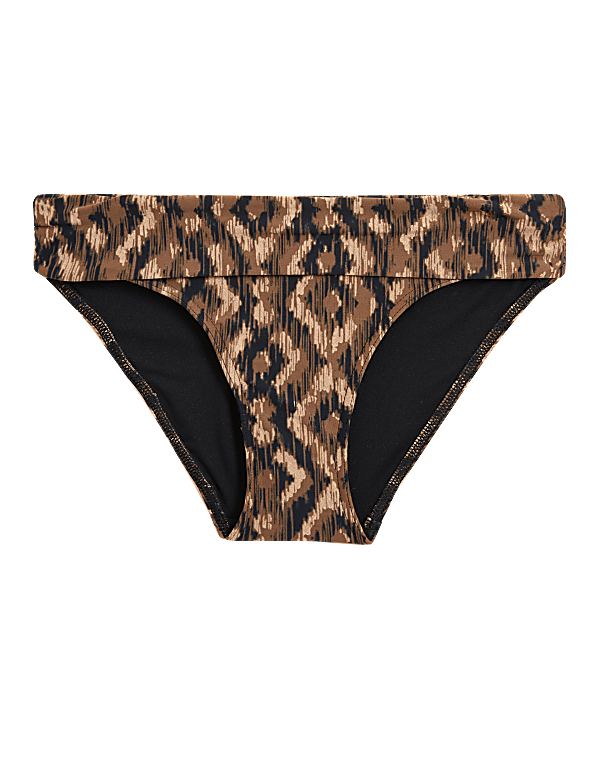 Tummy Control Printed Bikini Bottoms