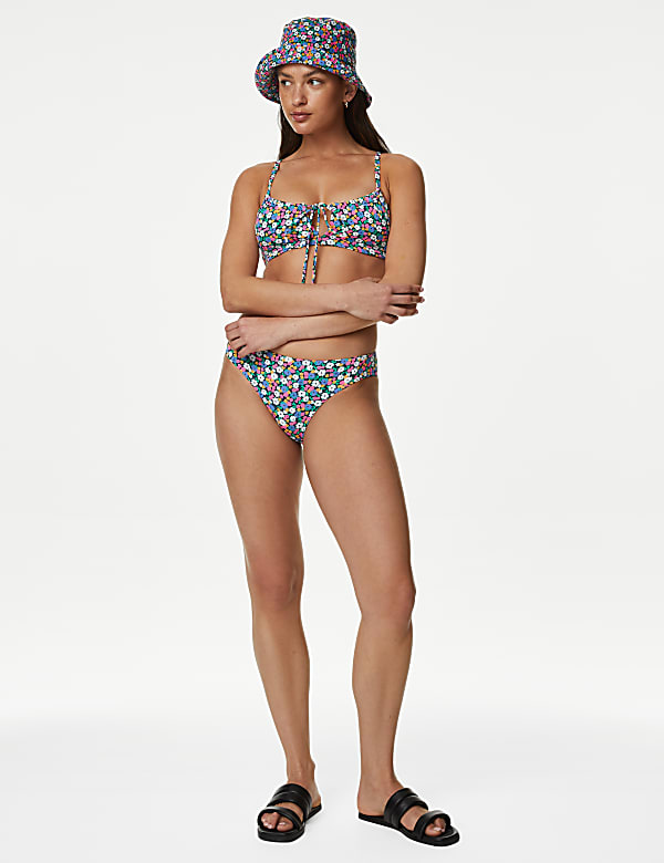 Floral Padded Bandeau Bikini Top