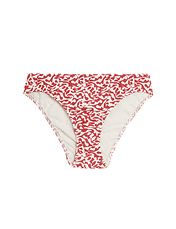 Printed High Leg Bikini Bottom