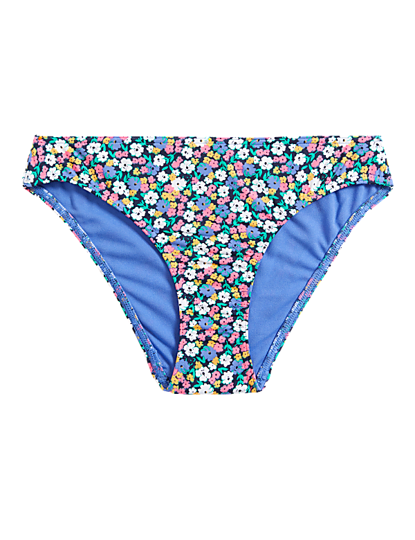 Printed High Leg Bikini Bottom