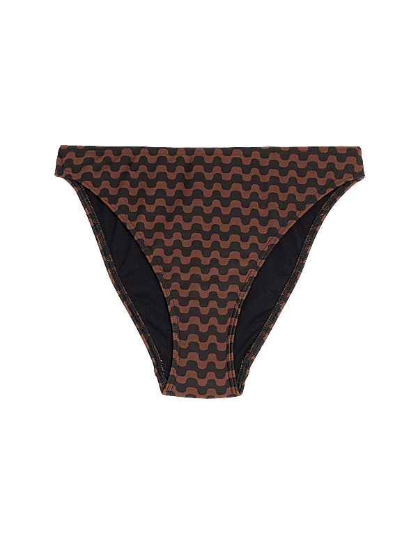 Printed High Leg Bikini Bottom