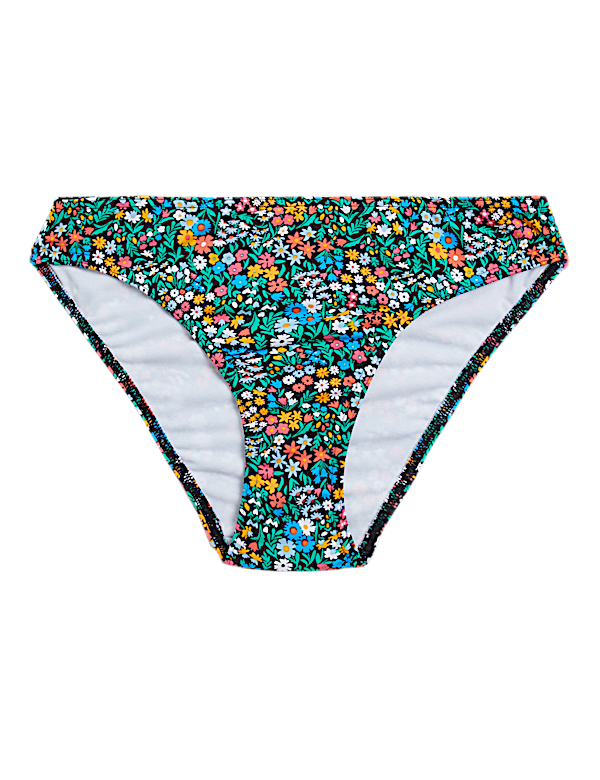 Printed High Leg Bikini Bottom