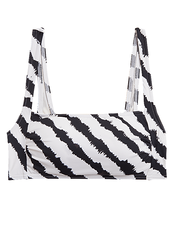 Printed Padded Square Neck Bikini Top