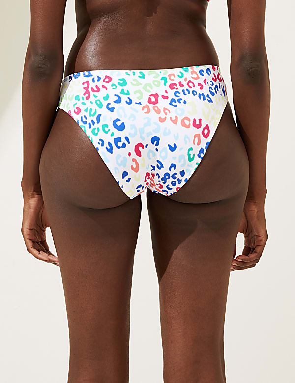 Animal Print High Leg Bikini Bottoms