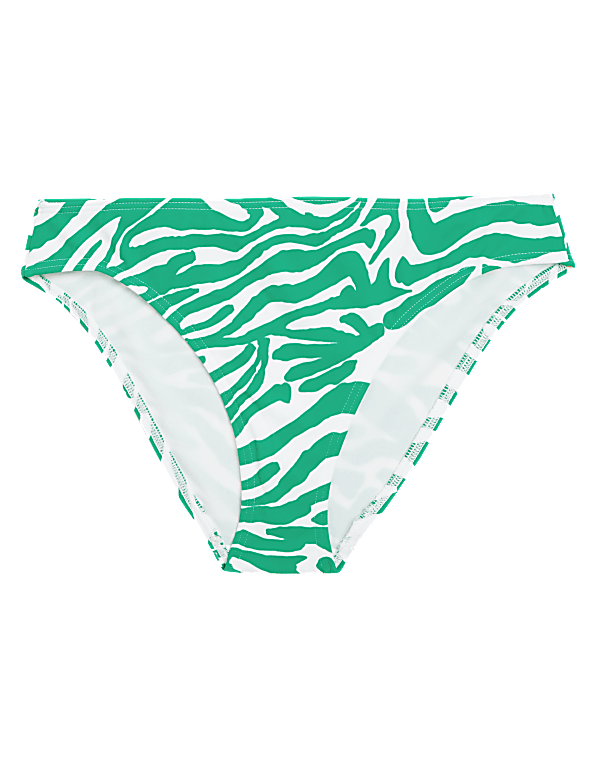 Animal Print High Leg Bikini Bottoms