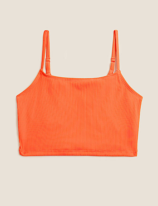 Ribbed Scoop Neck Tankini Top - IS