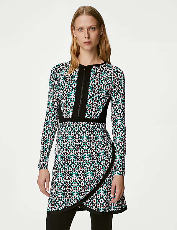 Buy Printed High Neck Swim Tunic at Marks Spencer