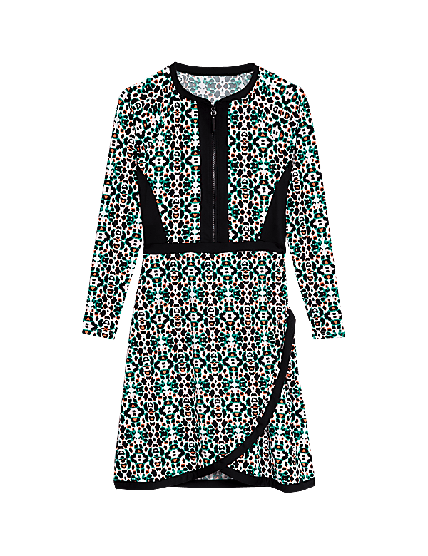 Printed High Neck Swim Tunic