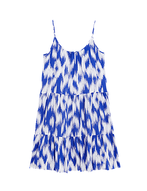 Printed Mini Swing Beach Dress