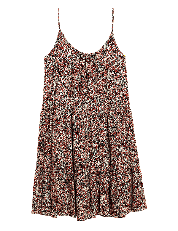 Printed Mini Swing Beach Dress