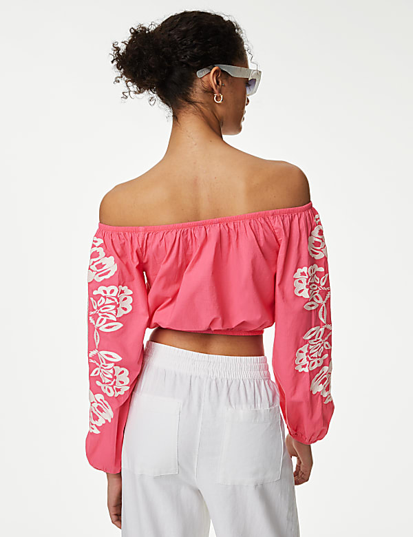 Pure Cotton Bardot Beach Top