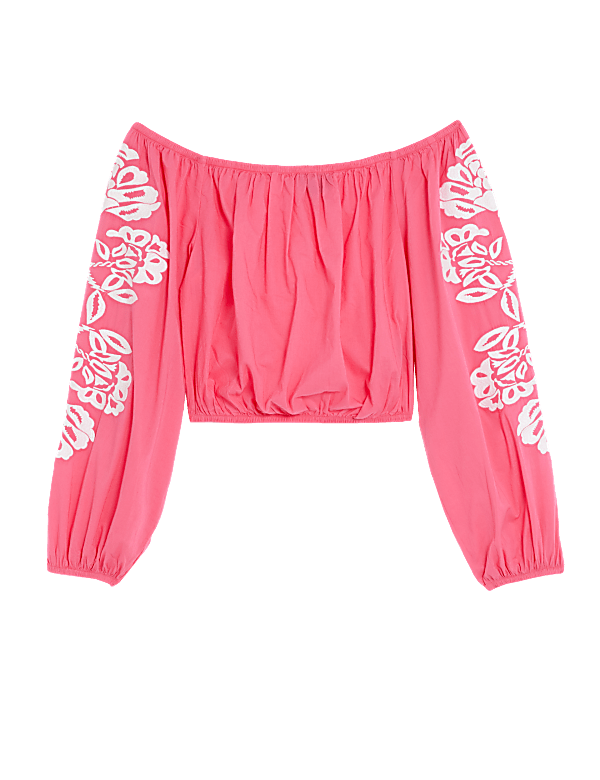 Pure Cotton Bardot Beach Top