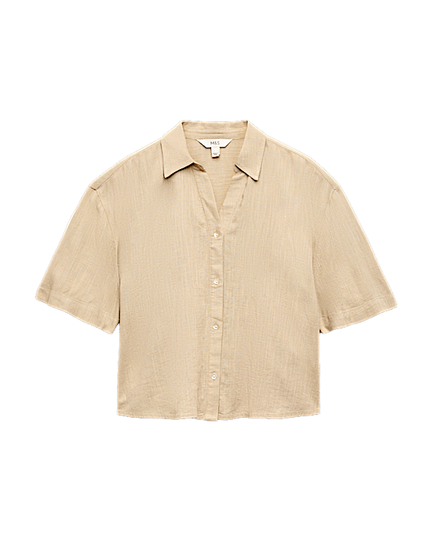 Oversized Shirt with Linen
