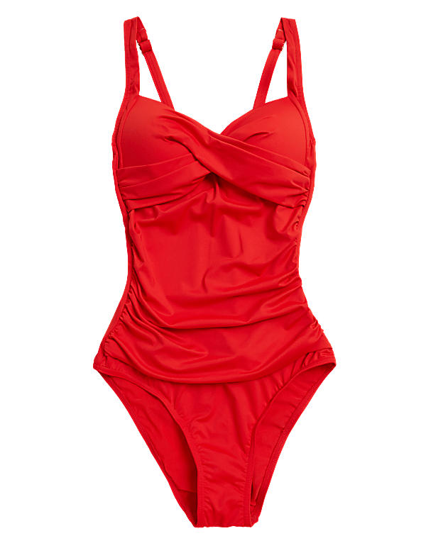 Tummy Control Ruched Plunge Swimsuit