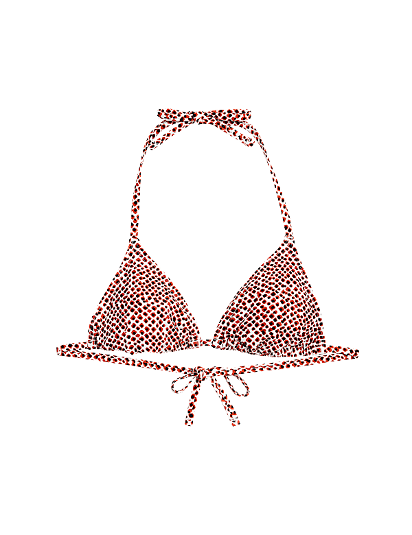 Printed Triangle Bikini Top