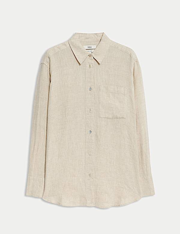 חולצה בגזרה נוחה מפשתן טהור - IL