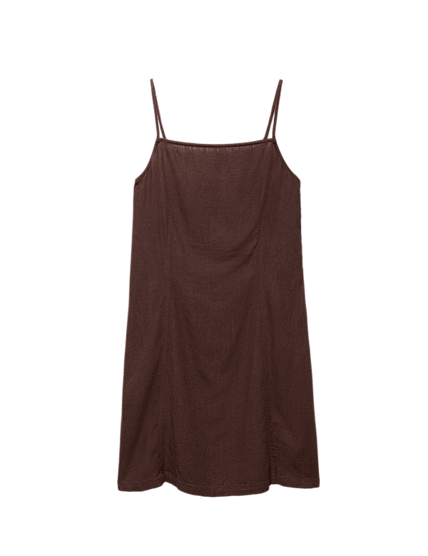 Square Neck Mini Shift Dress with Linen